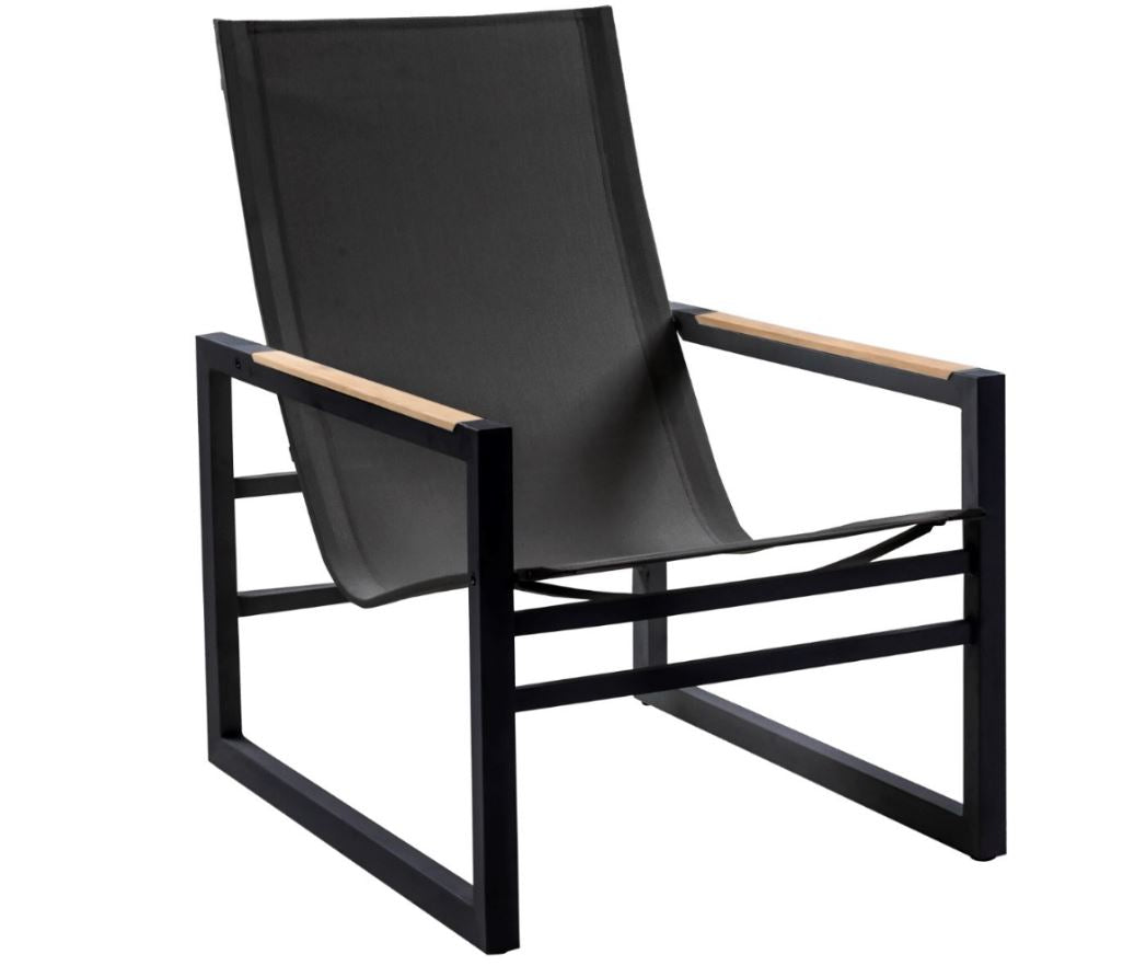 Jasper Aluminum Easy Chair - Black – Casualife Outdoor Living