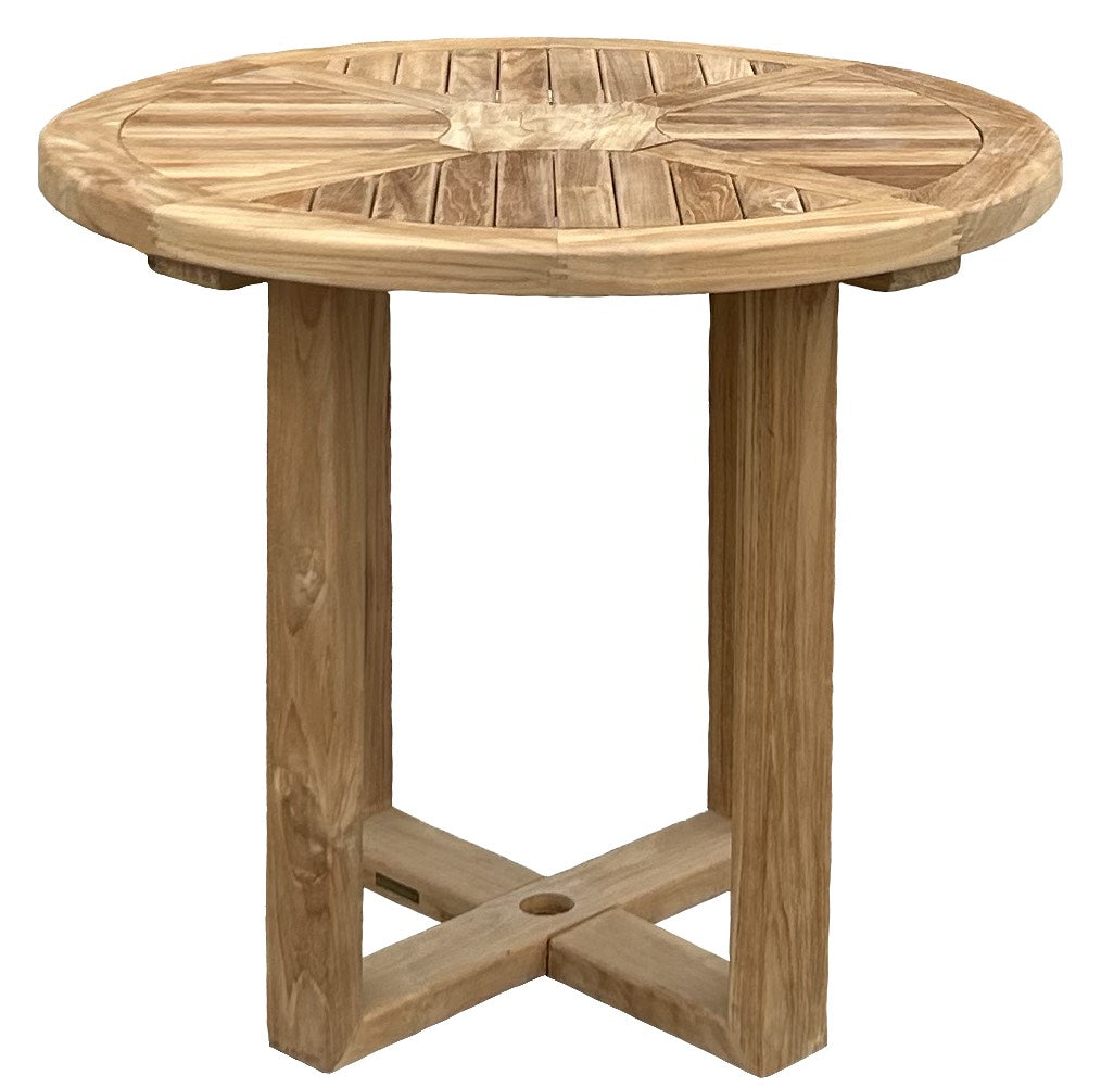 Teak Pedestal Bistro Table – Casualife Outdoor Living